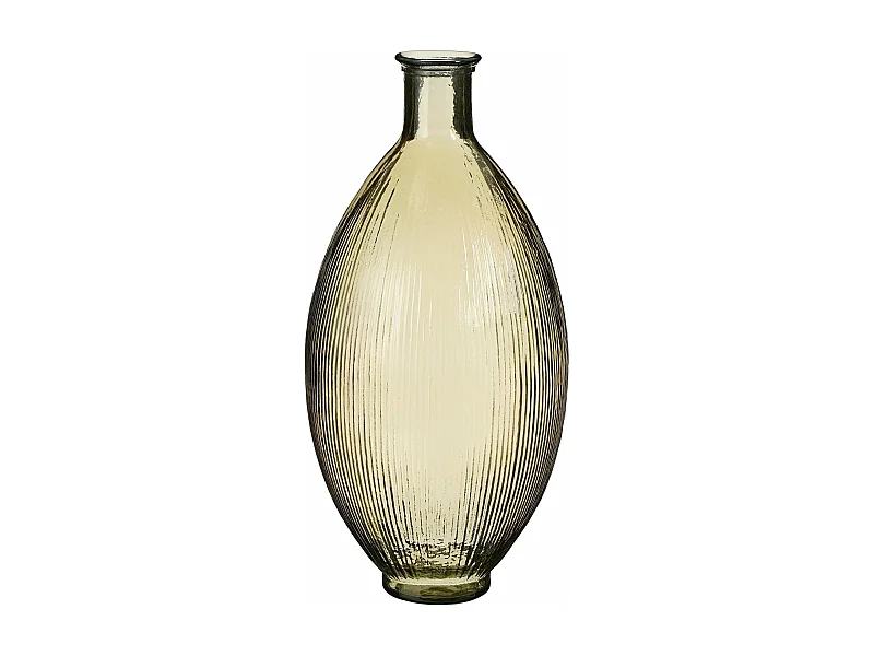 Botella decorativa de Vidrio reciclado - 59 x 29 - Marrón claro - FIRENZA