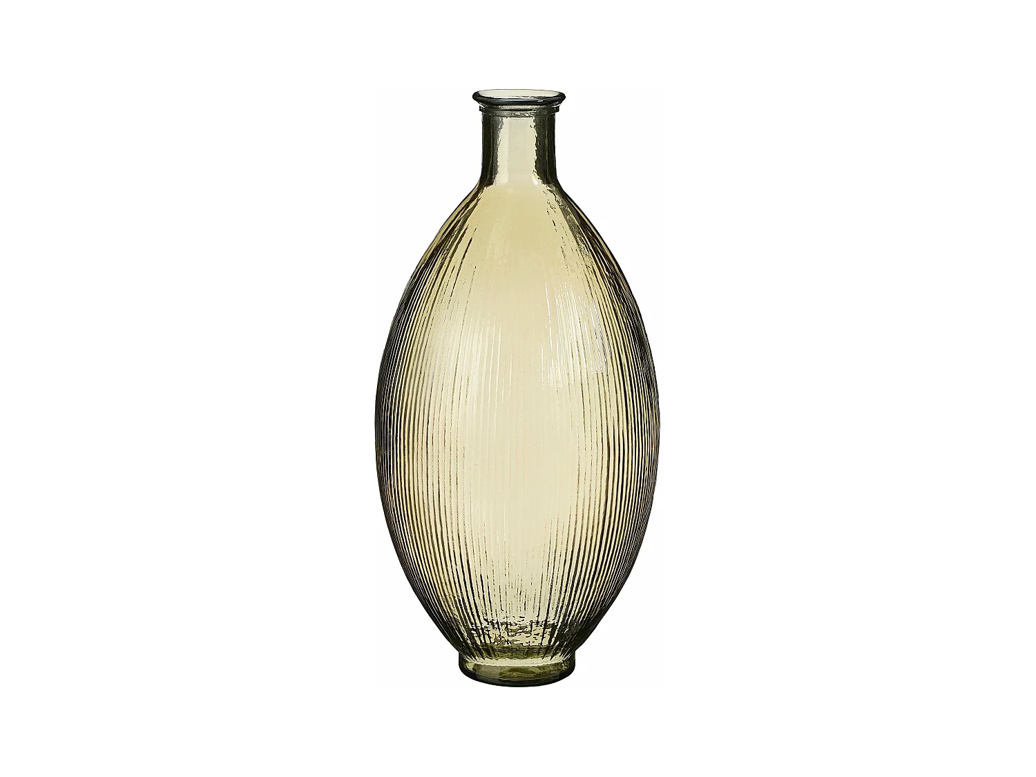 Bouteille décorative en verre recyclé - 59 x 29 - Marron clair - FIRENZA