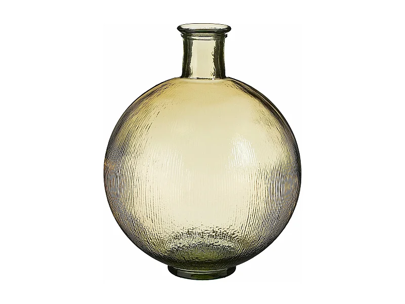 Bouteille décorative en verre recyclé - 42 x 34 - Marron clair - FIRENZA