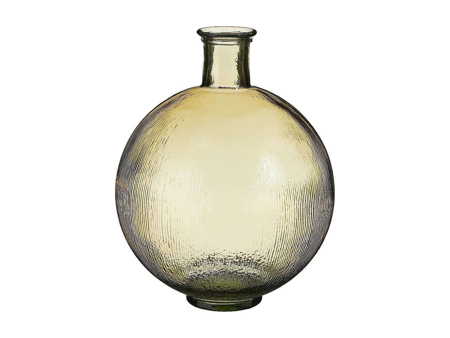 Bouteille décorative en verre recyclé - 42 x 34 - Marron clair - FIRENZA