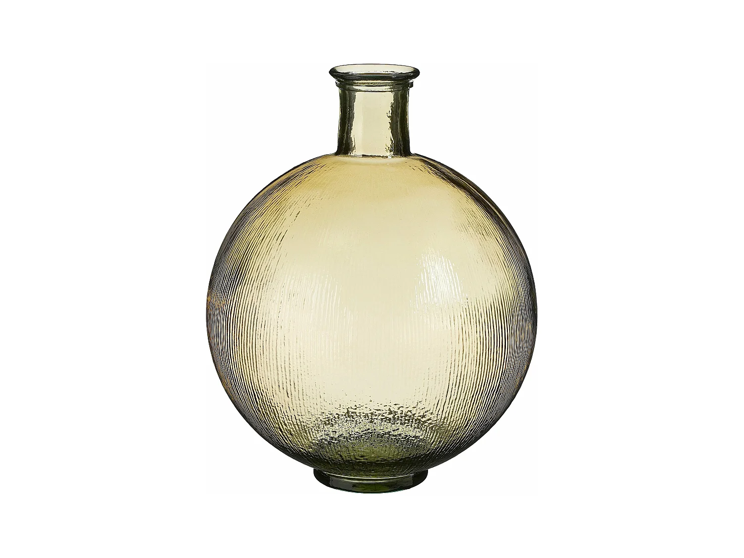 Bouteille décorative en verre recyclé - 42 x 34 - Marron clair - FIRENZA