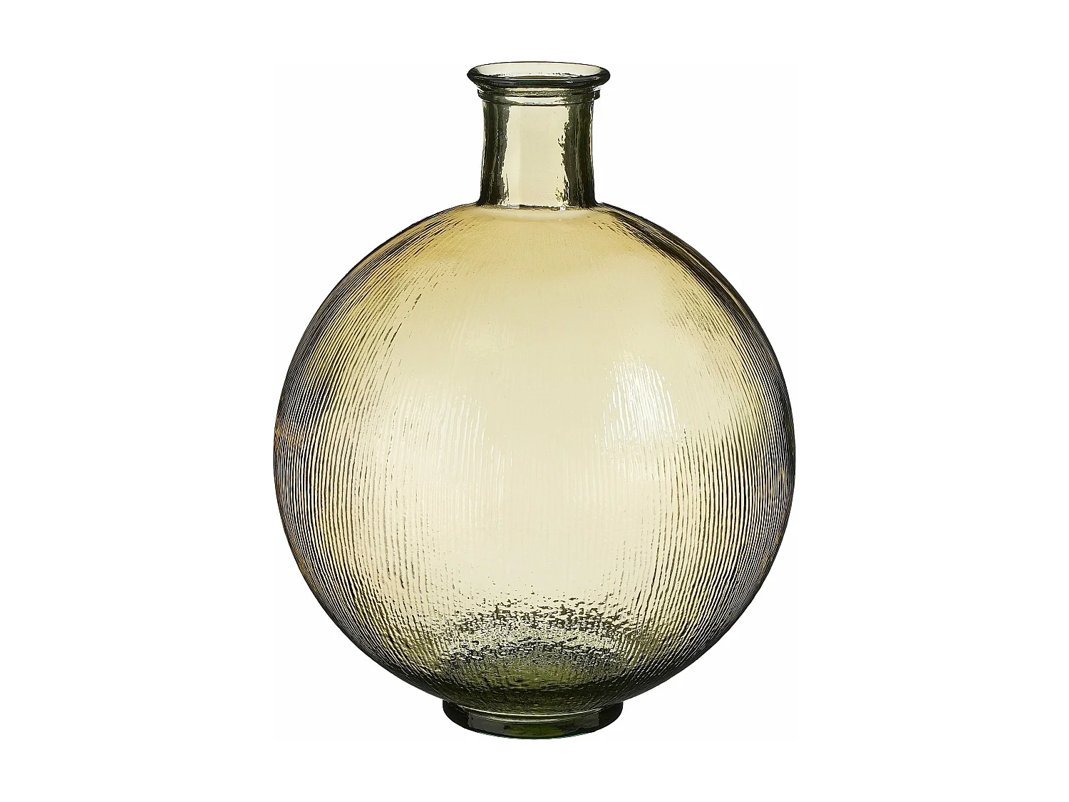 Decoratieve fles van gerecycled glas - 42 x 34 - Lichtbruin - FIRENZA