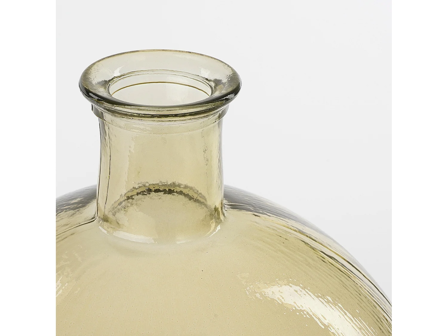 Decoratieve fles van gerecycled glas - 42 x 34 - Lichtbruin - FIRENZA