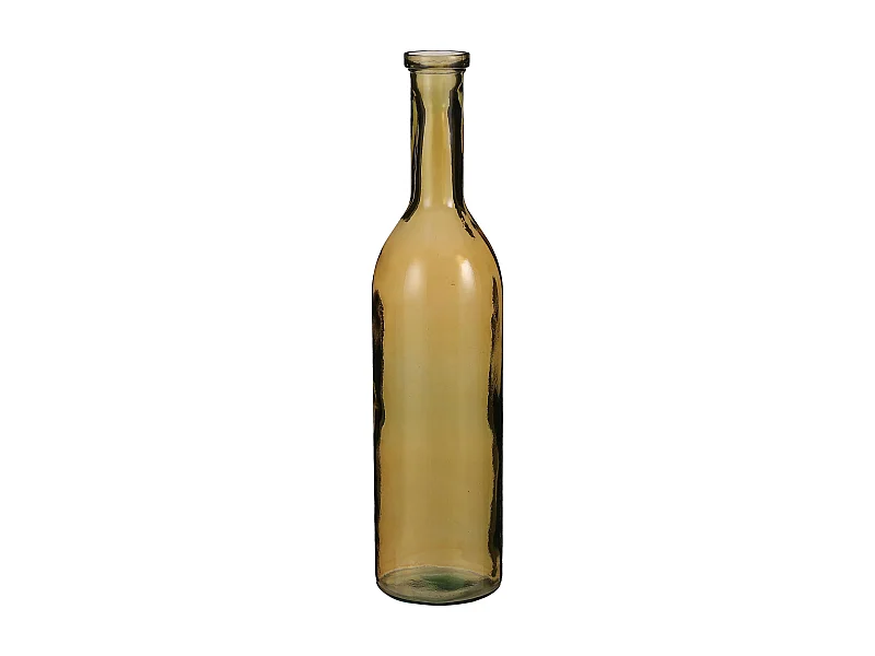 Decoratieve fles van gerecycled glas - Ø18 x 75 - Oker - RIOJA