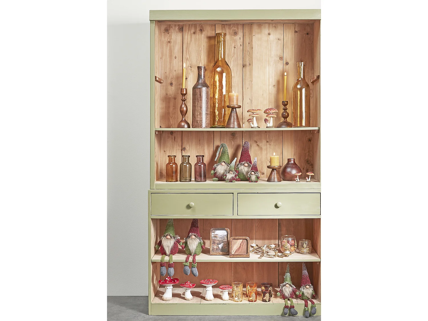 Decoratieve fles van gerecycled glas - Ø18 x 75 - Oker - RIOJA