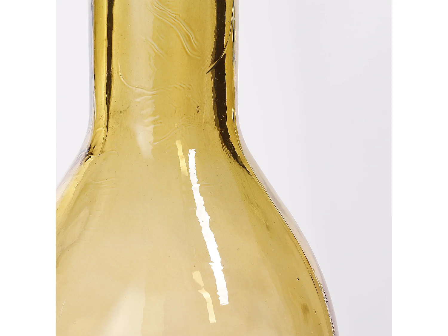 Decoratieve fles van gerecycled glas - Ø18 x 75 - Oker - RIOJA