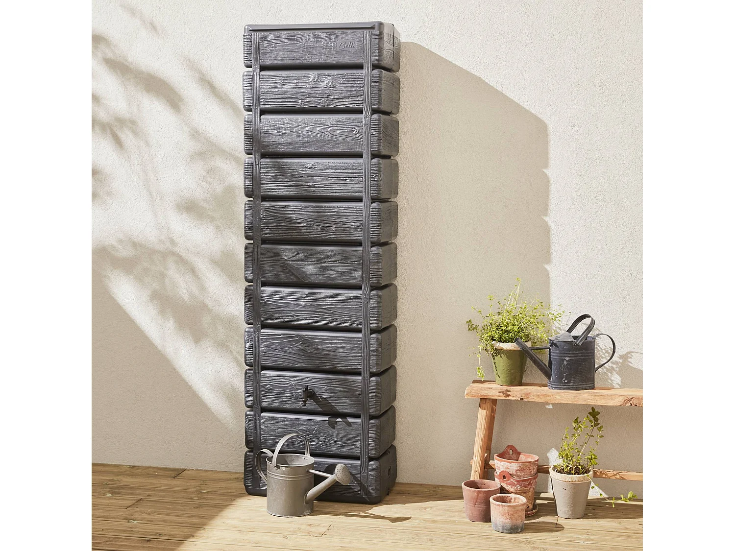 Raccoglitore a parete d'acqua piovana 300l, antracite