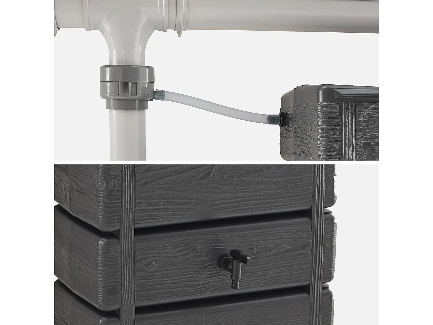 Raccoglitore a parete d'acqua piovana 300l, antracite