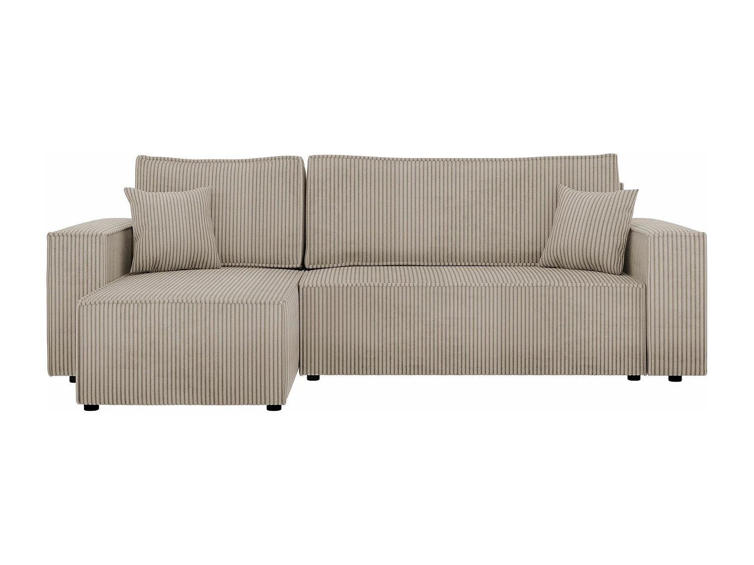 Canapé d'angle Shelton 100, Brun clair, Disponible, 244x145x82cm