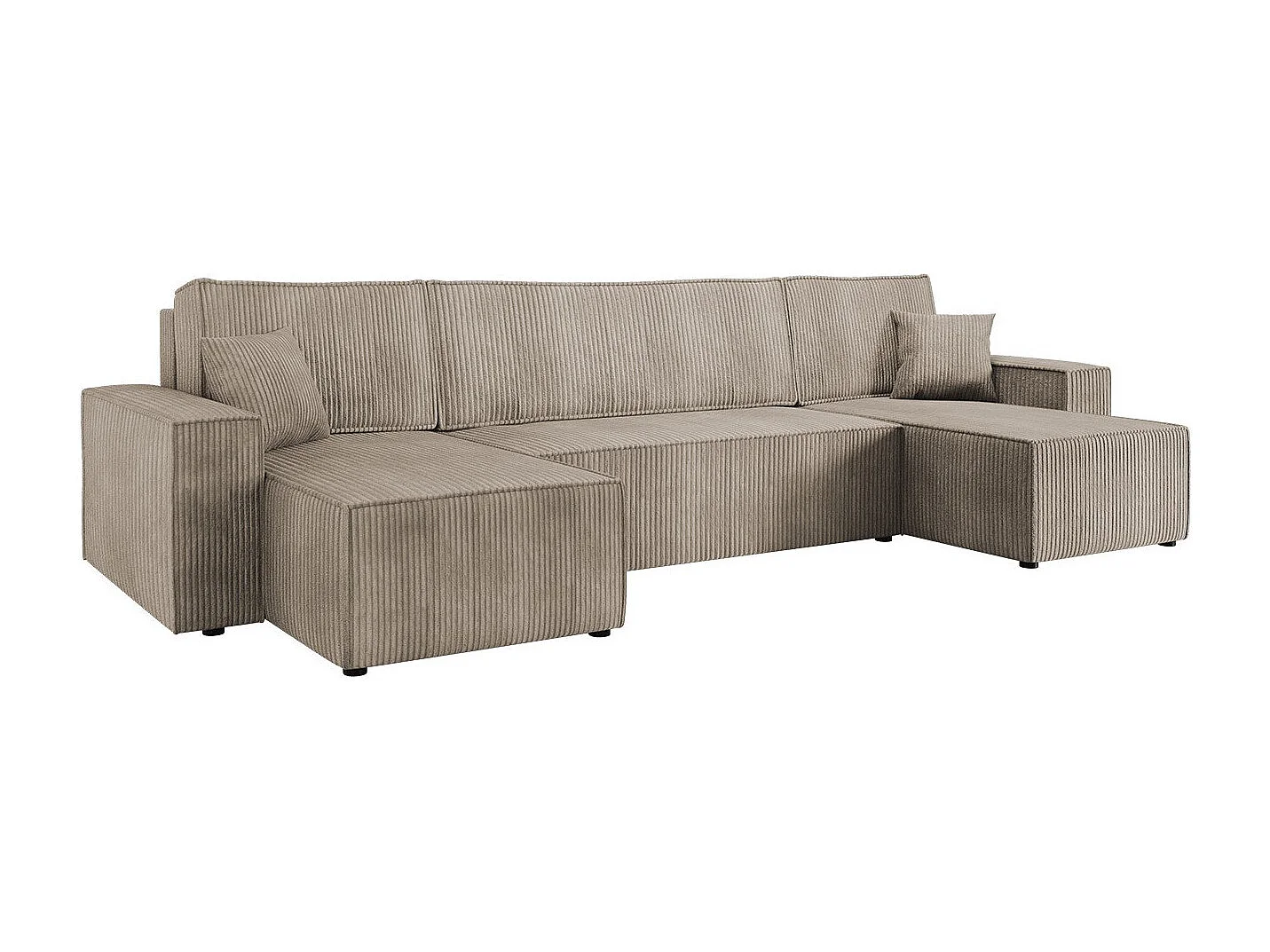 Sofá de canto Shelton 101, Castanho claro, Funcionalidade de dormir