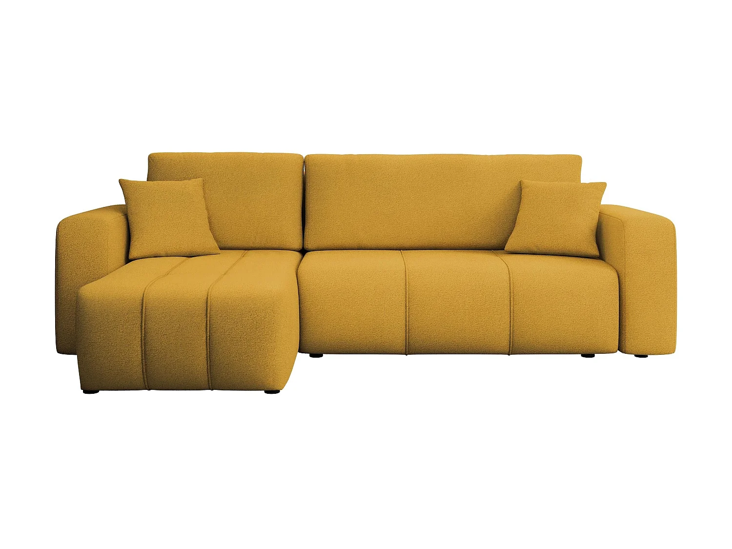 Canapé d'angle Comfivo Laurus, Jaune, Fonction de couchage, 24x15x8cm