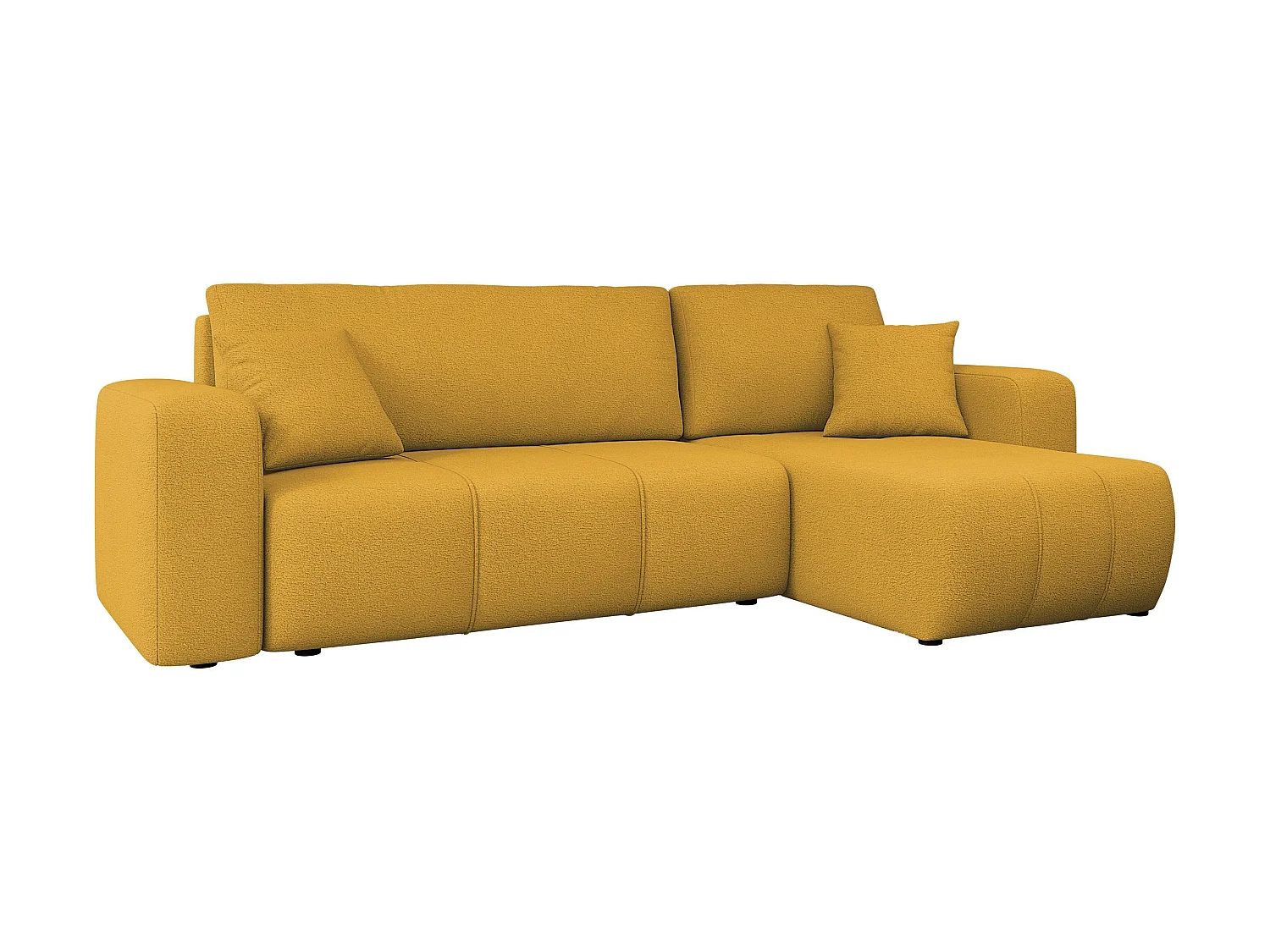 Canapé d'angle Comfivo Laurus, Jaune, Fonction de couchage, 24x15x8cm
