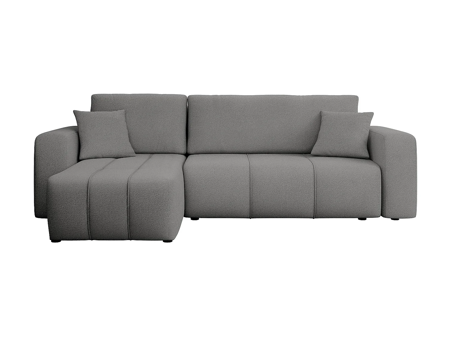 Canapé d'angle Comfivo Laurus, Gris foncé, Fonction de couchage