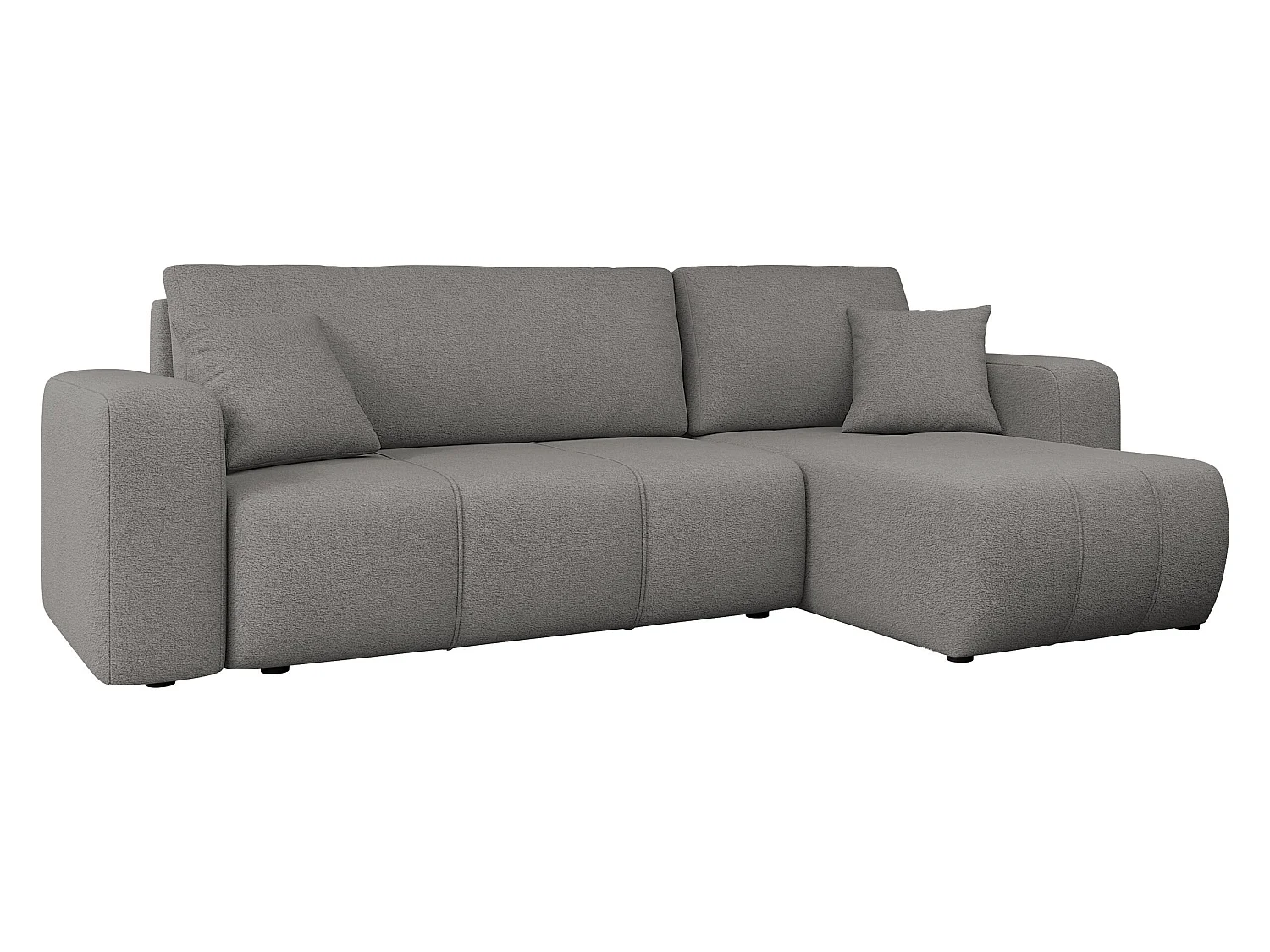 Canapé d'angle Comfivo Laurus, Gris foncé, Fonction de couchage