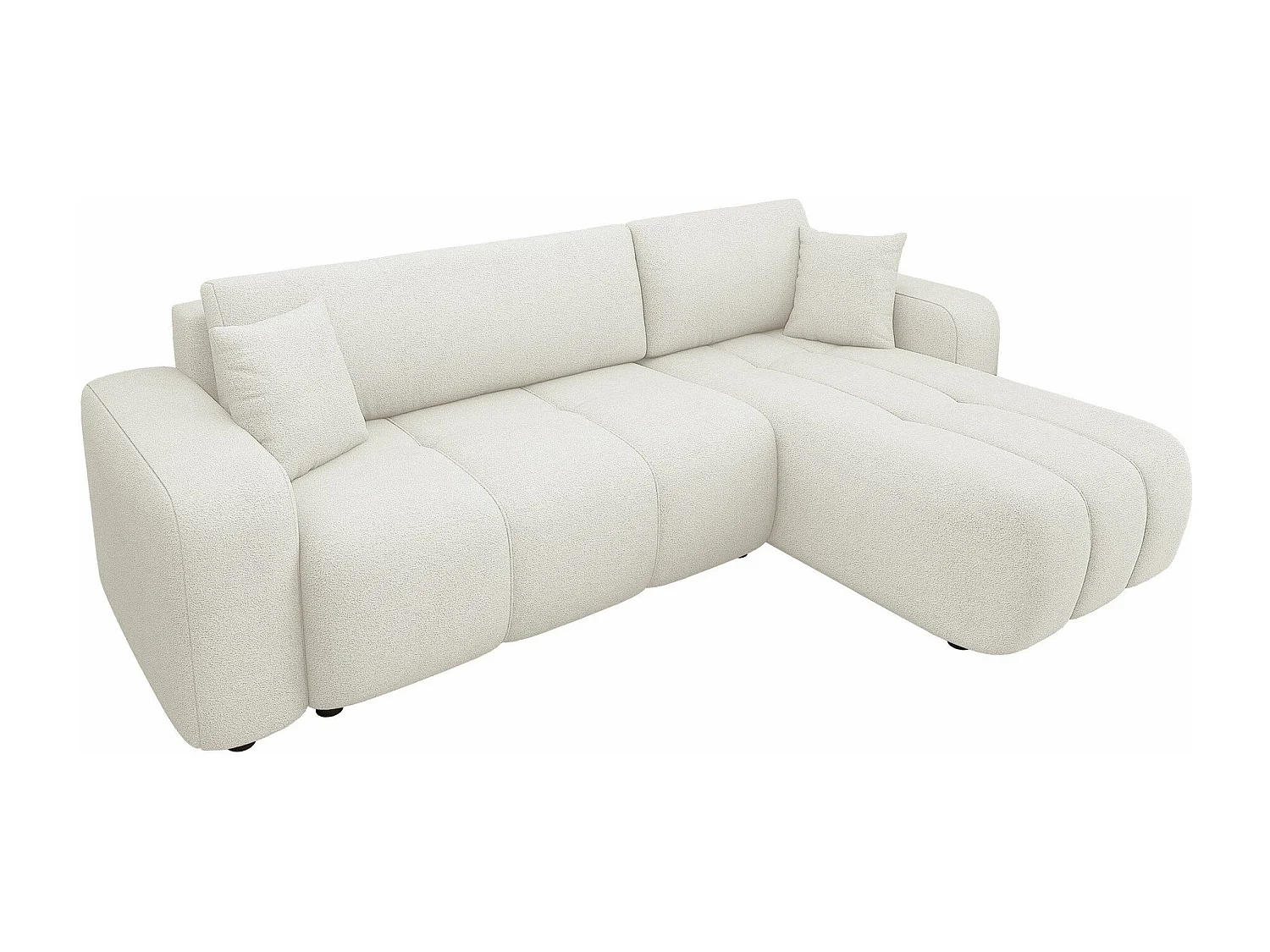 Canapé d'angle Comfivo 361, Brun clair, Fonction de couchage, Boîte de literie, 244x145cm