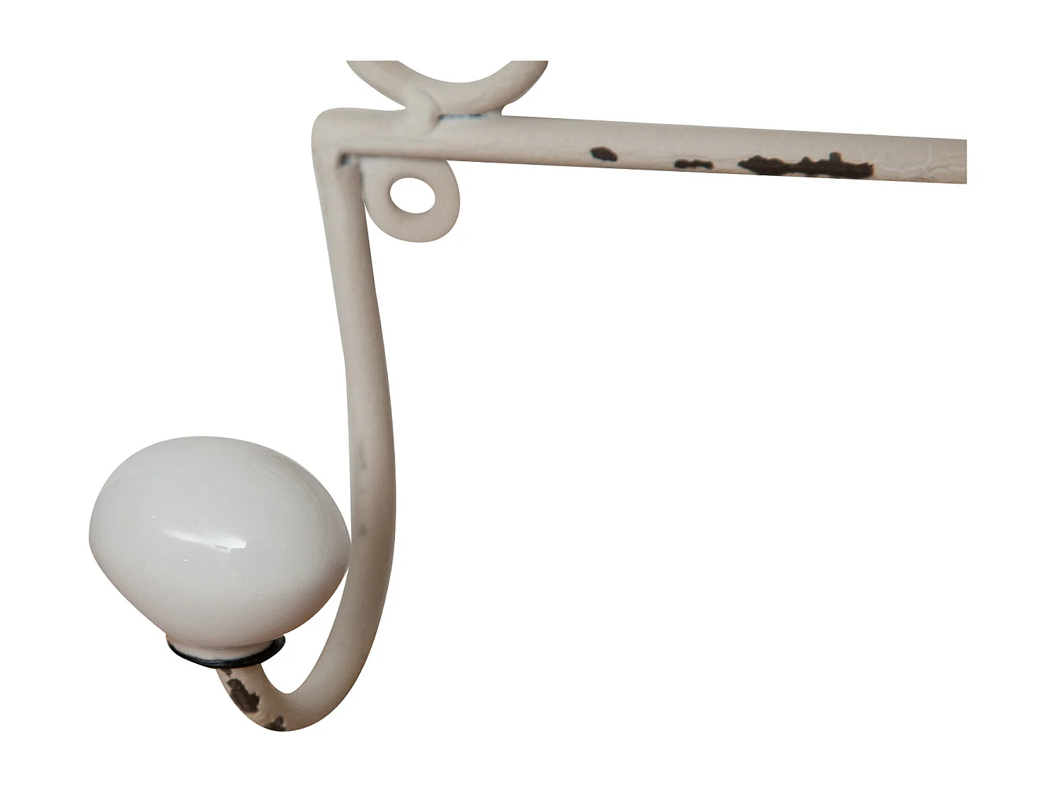 Porte-serviettes mural « Le Bain Paris » 30x6x25cm - Porte-serviettes de salle de bain en fer forgé Shabby Chic