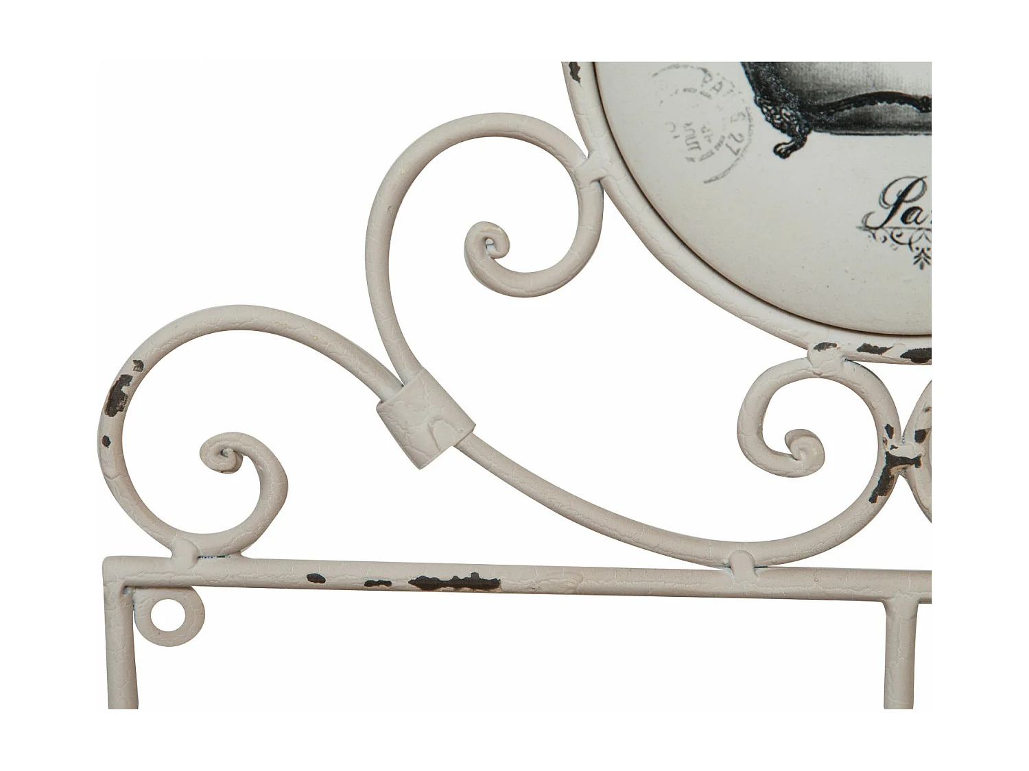 Porte-serviettes mural « Le Bain Paris » 30x6x25cm - Porte-serviettes de salle de bain en fer forgé Shabby Chic