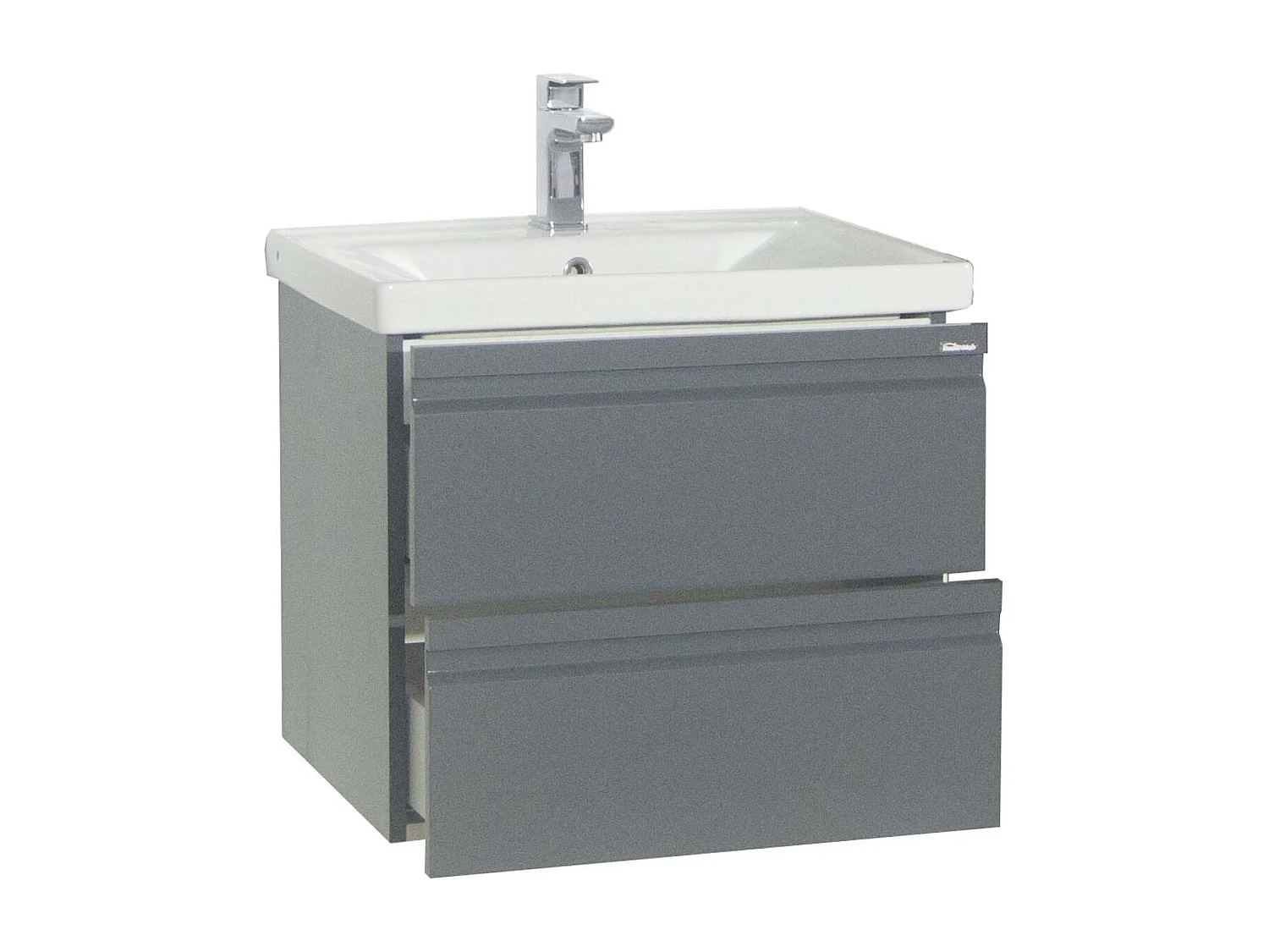 Bathroom furniture washbasin Silora Anthracite H. 54 x W. 60 x D. 46 cm