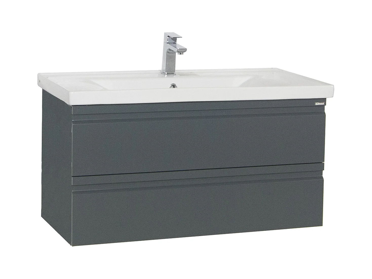 Bathroom furniture washbasin Silora Anthracite H. 54 x W. 100 x D. 46 cm
