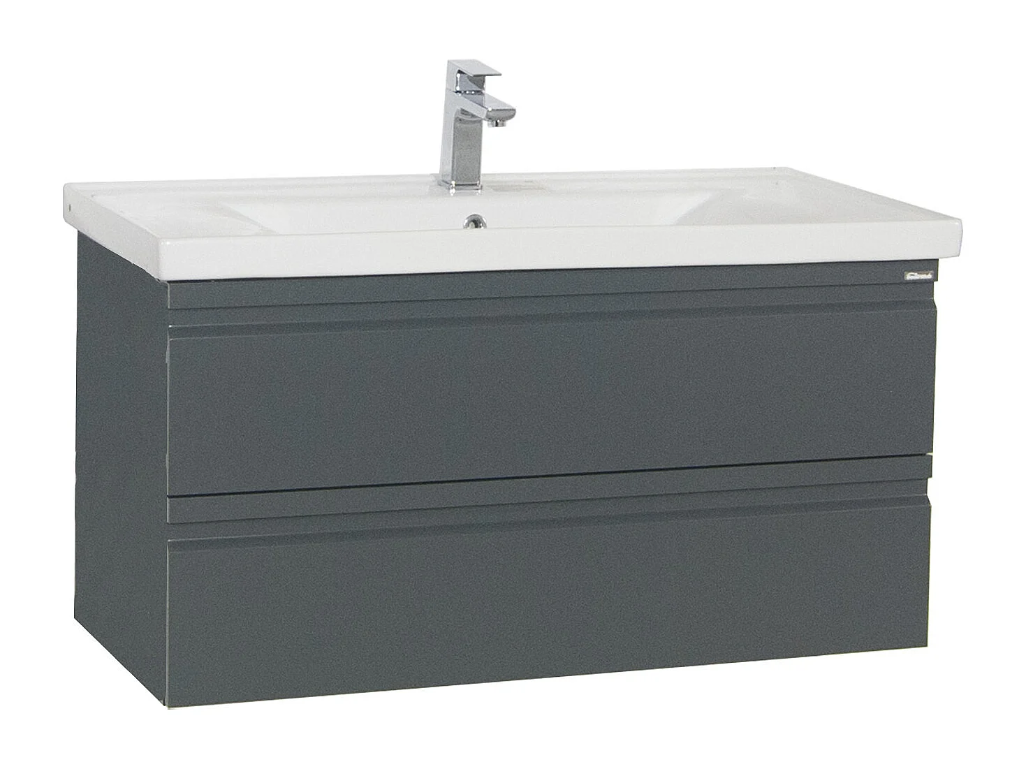 Bathroom furniture washbasin Silora Anthracite H. 54 x W. 100 x D. 46 cm
