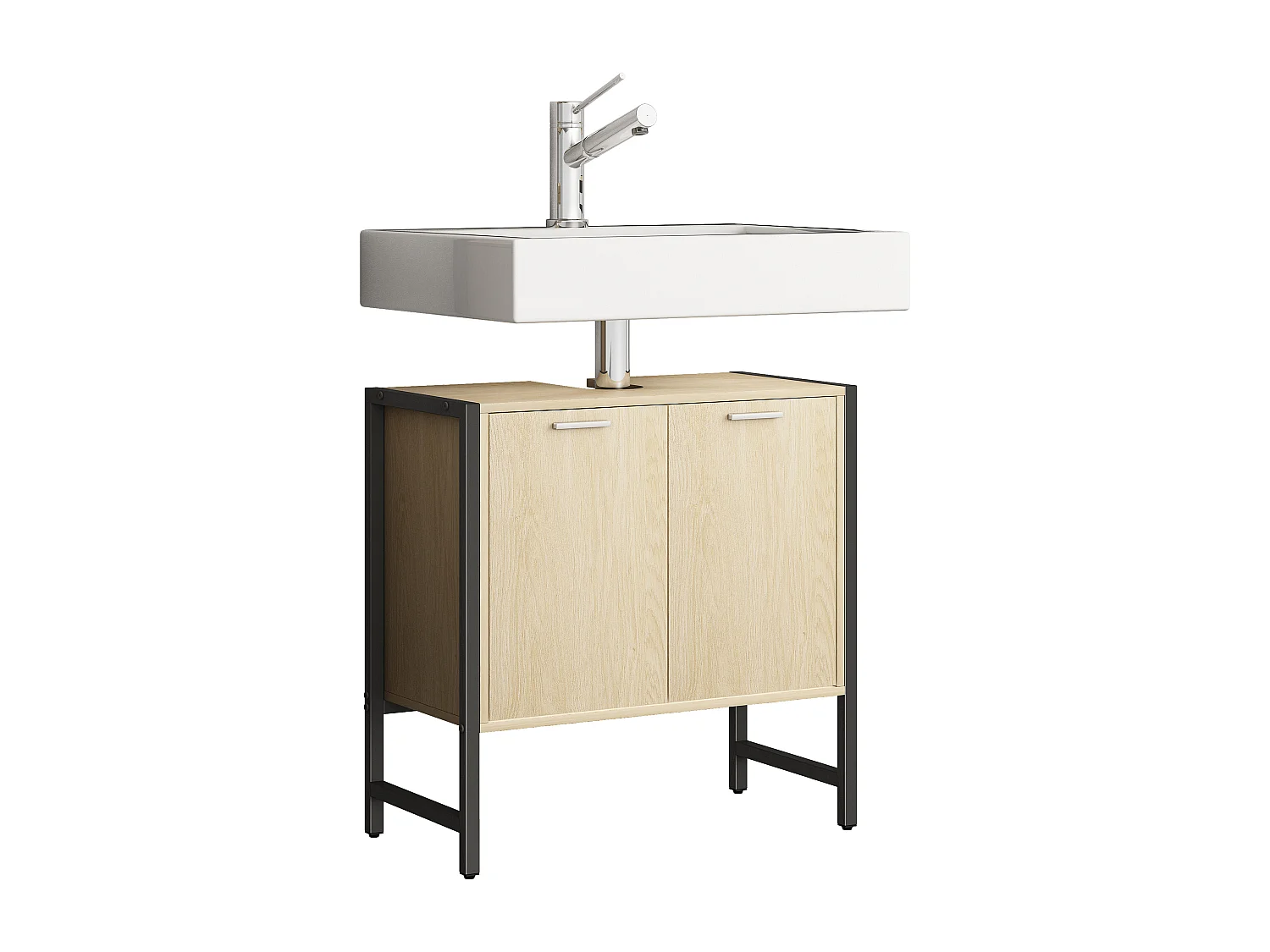 Mobiliário de banheiro armário de lavatório Edino Carvalho mel A. 60 x L. 60 x P. 30 cm