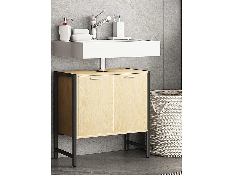 Mobiliário de banheiro armário de lavatório Edino Carvalho mel A. 60 x L. 60 x P. 30 cm