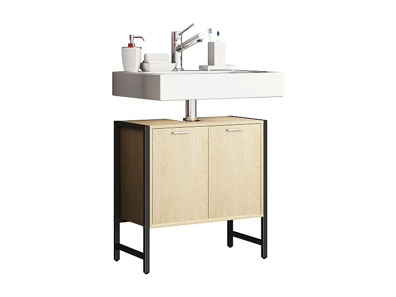 Armadio da bagno in legno Edino porte girevoli