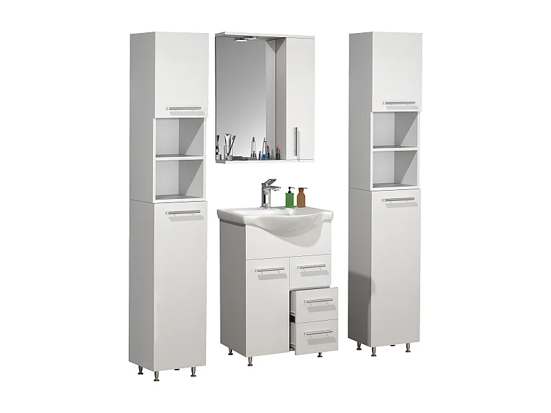 Lavabo de muebles de baño Lisalo blanco AL. 170 x AN. 115 x P. 45 cm
