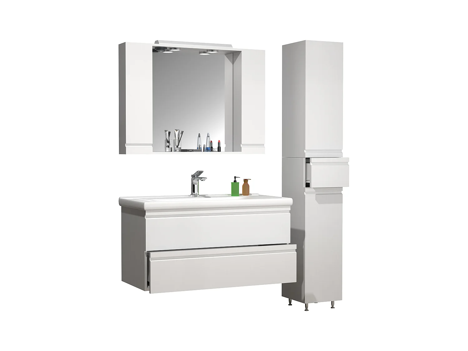 umywalka do mebli łazienkowych Silora Biały W. 180 x S. 130 x G. 46 cm