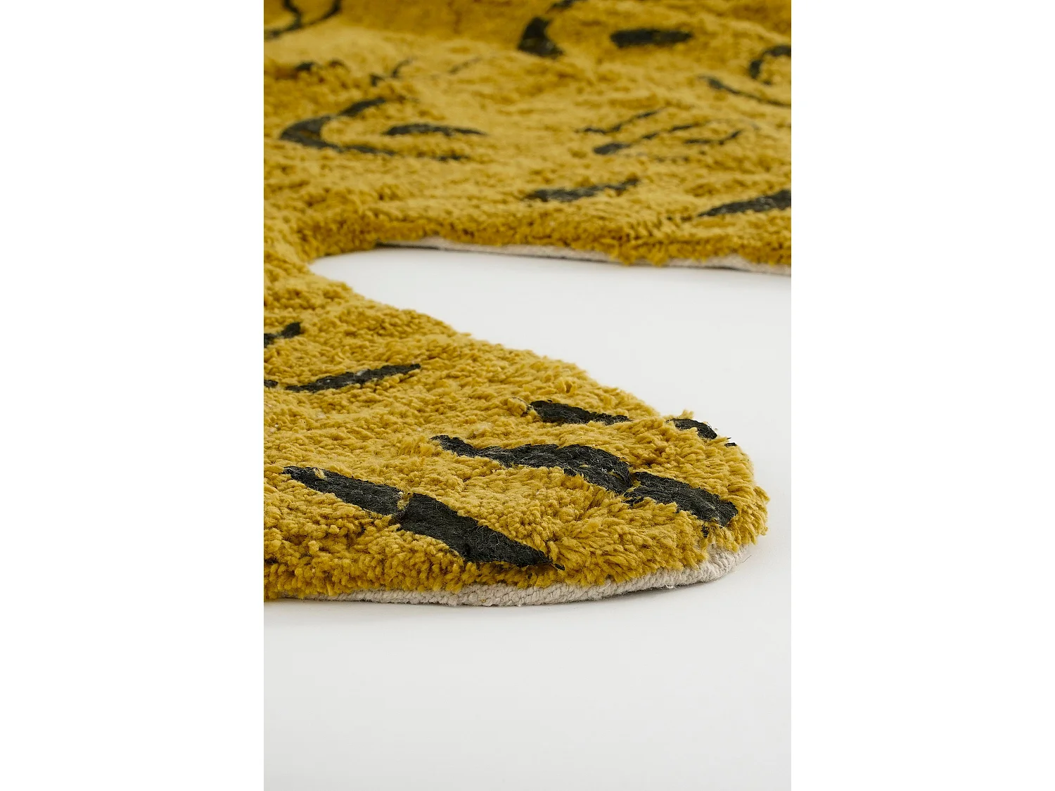 Vloerkleed van katoen - 180 x 120 - Geel -