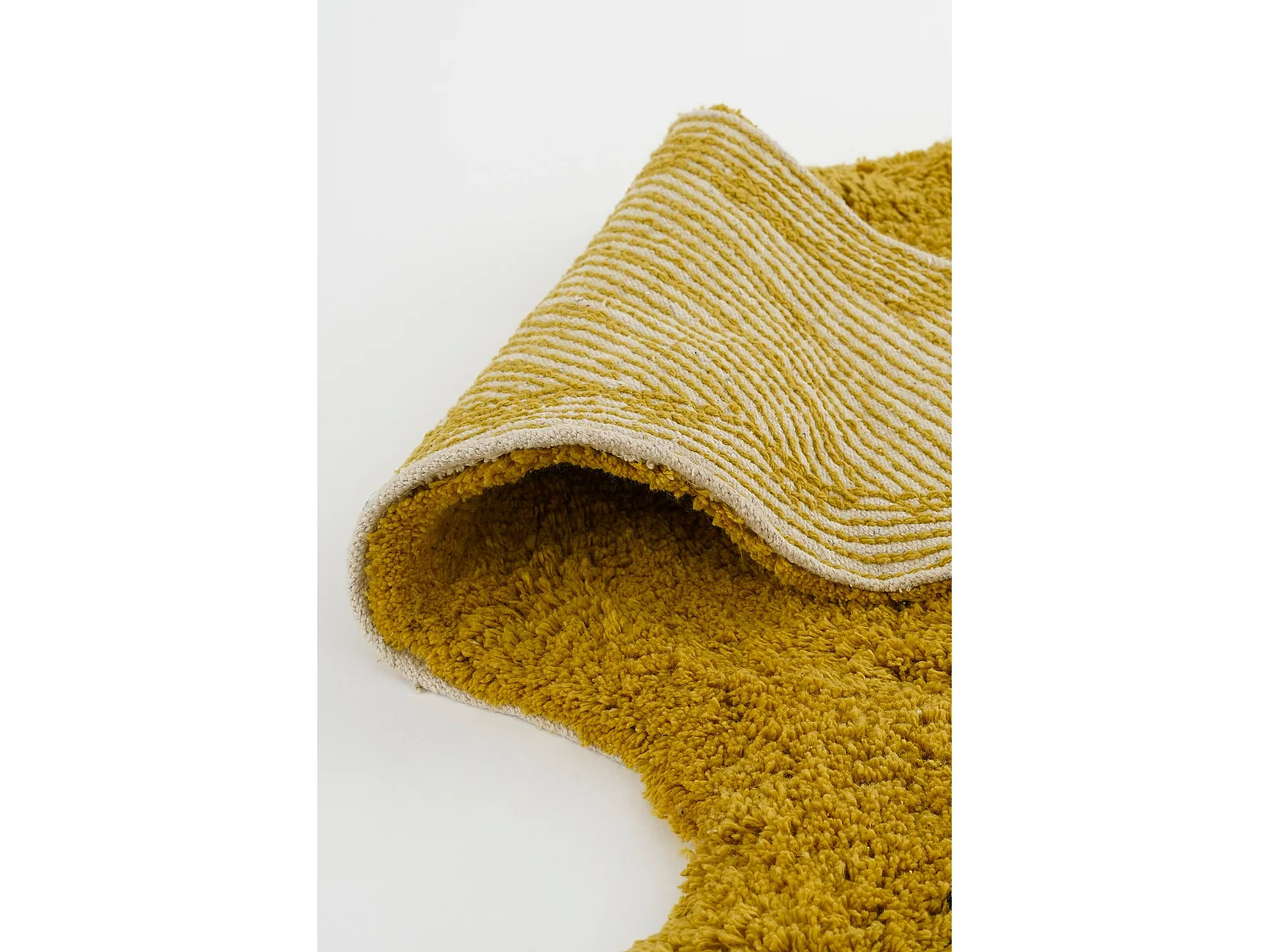 Tapis en coton - 180 x 120 - Jaune -