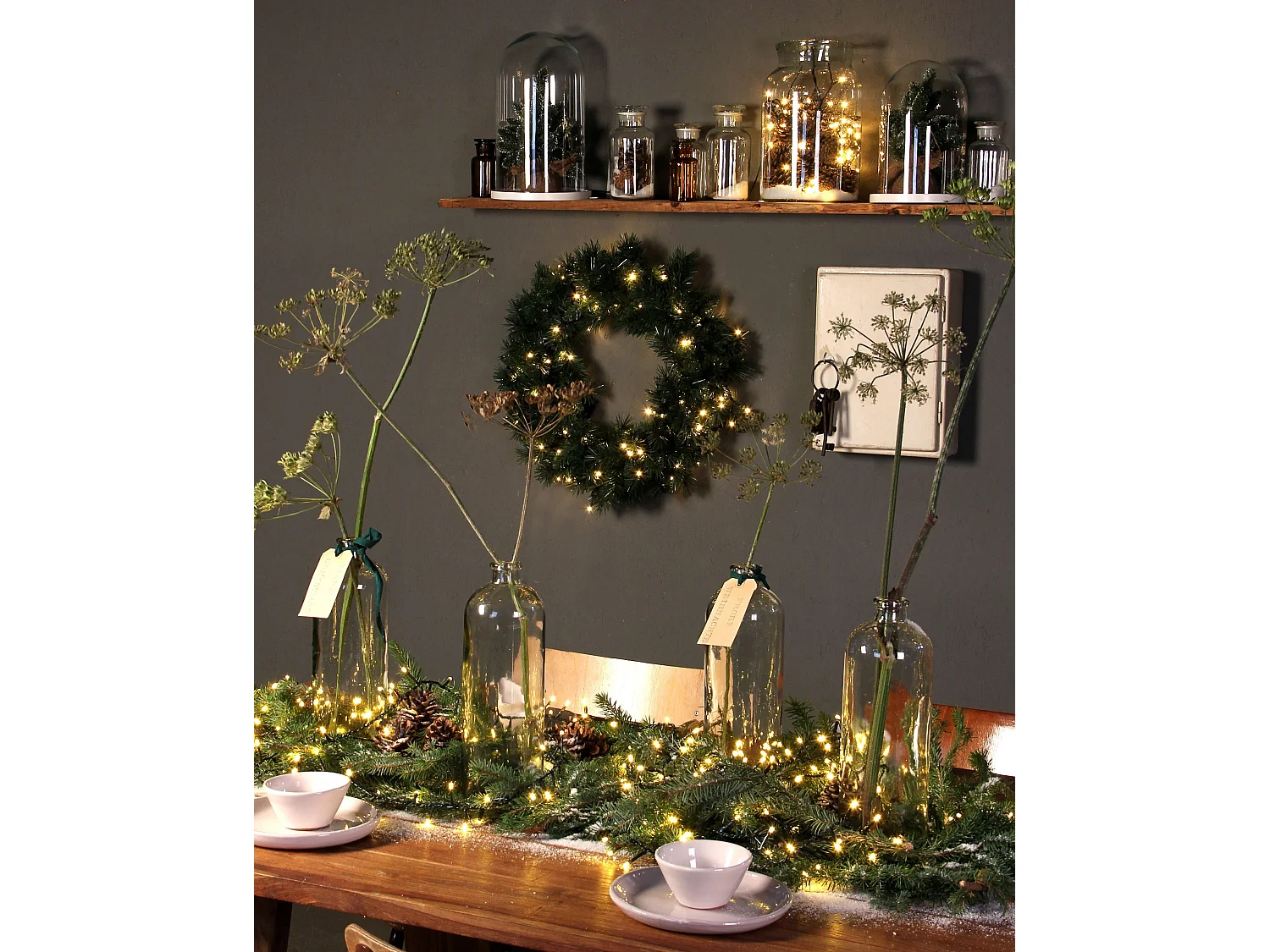 Guirlandes lumineuses en pvc - 2000 - Blanc chaud -