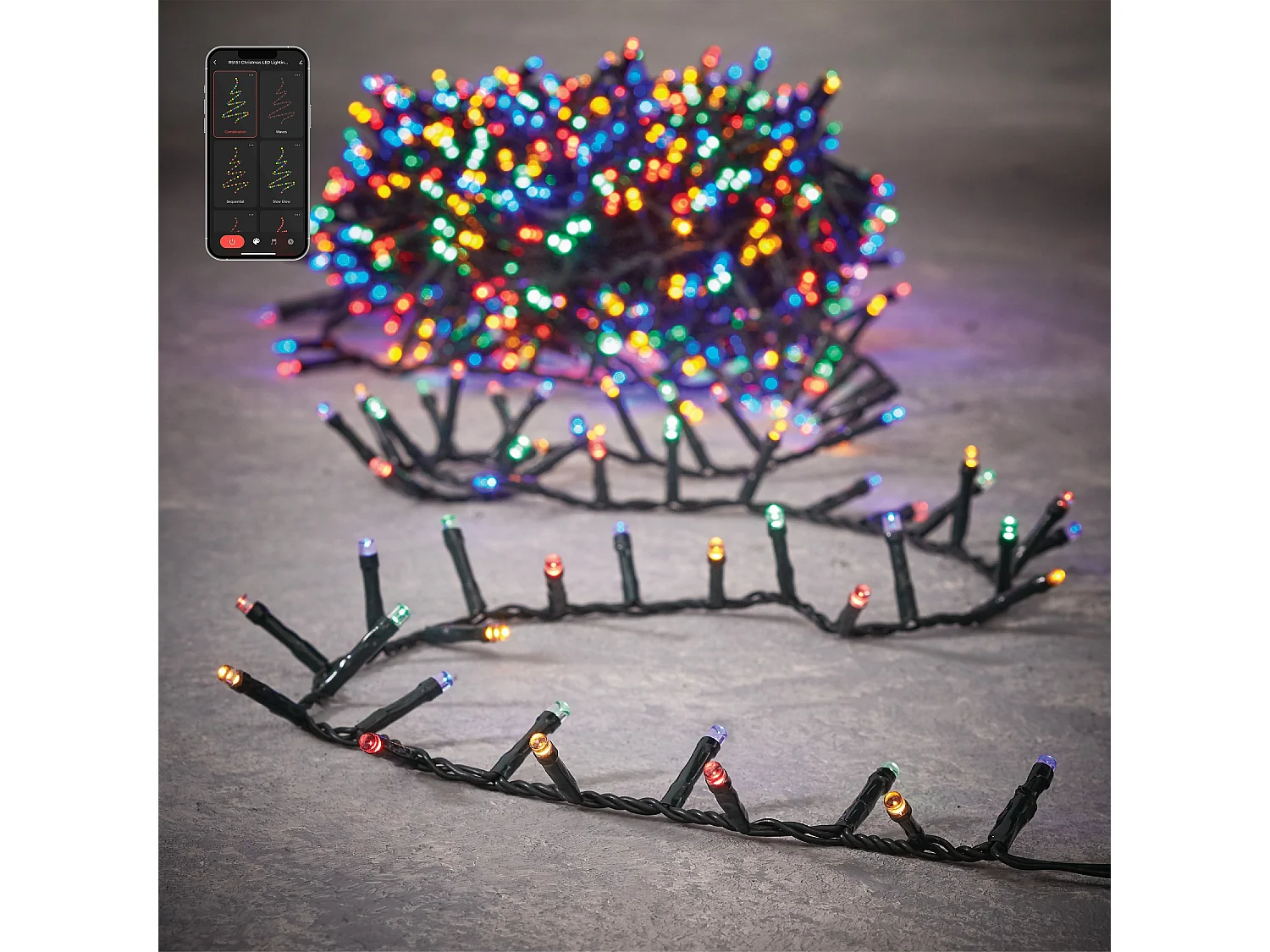 Guirlandes lumineuses en pvc - 3000 - Multicolore, Vert foncé - SMART LIGHTING