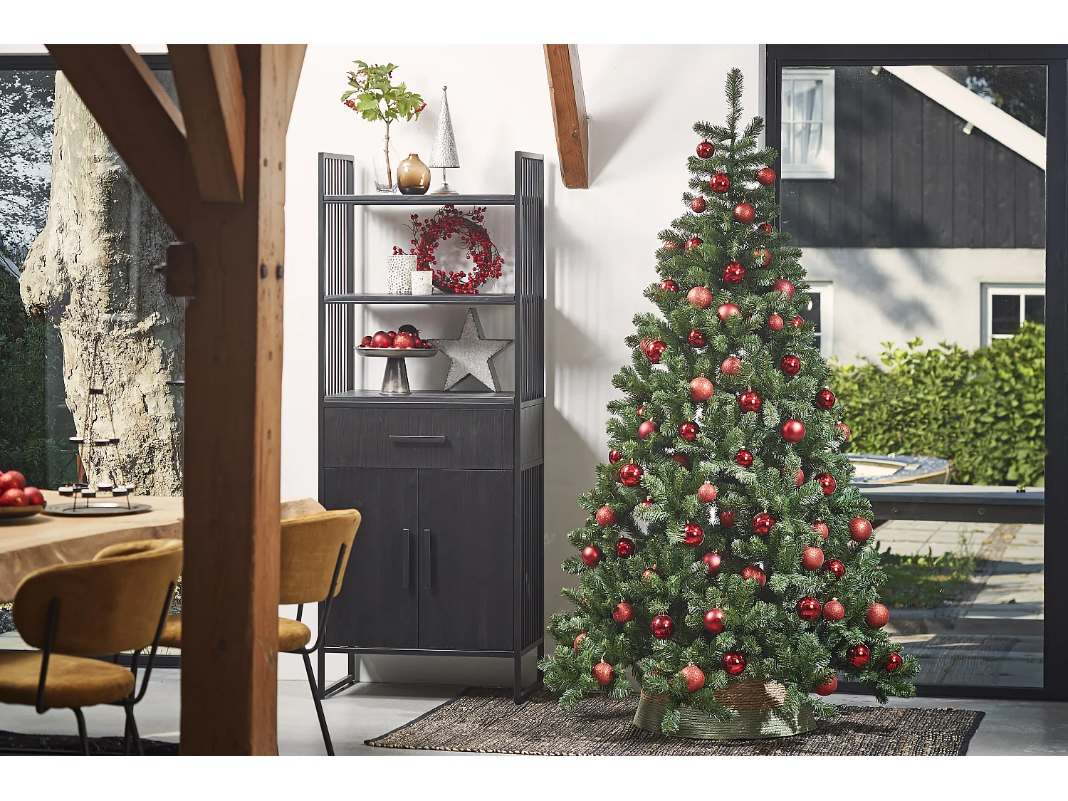 Sapin de Noel artificiel en pvc - 215 x Ø135 - Vert - TUSCAN