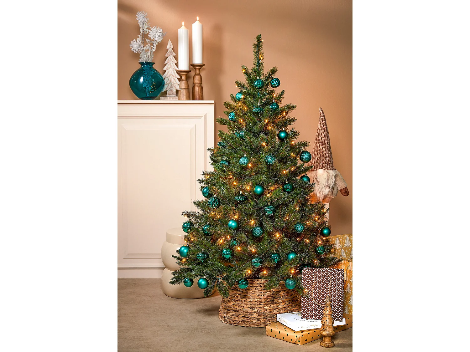 Árbol de Navidad artificial de PVC Hardneedle - 260 x Ø163 - Verde - BRISTLECONE FIR