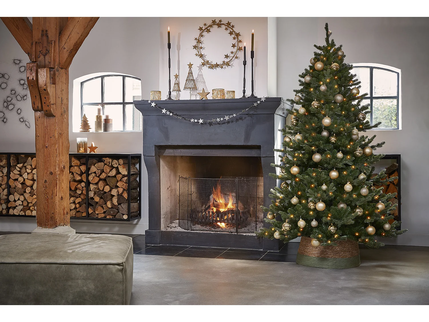 Albero di Natale artificiale in  - 230 x Ø142 - Verde - SHERWOOD