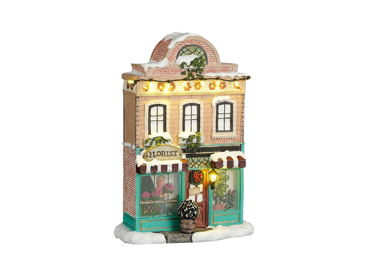 Figur Miniatur-Weihnachtsdorf aus Polyresin - 17,5 x 8,5 x 25,5 - Mehrfarbig - LUVILLE ORIGINALS