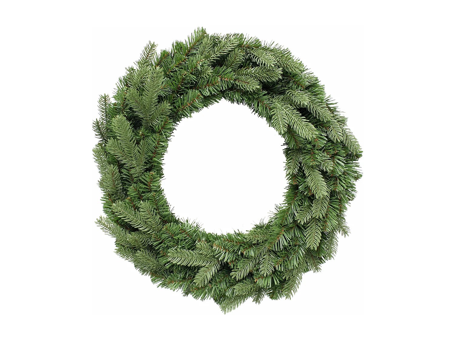 Couronne de Noel en pvc/pe - Ø60 - Vert - SHERWOOD
