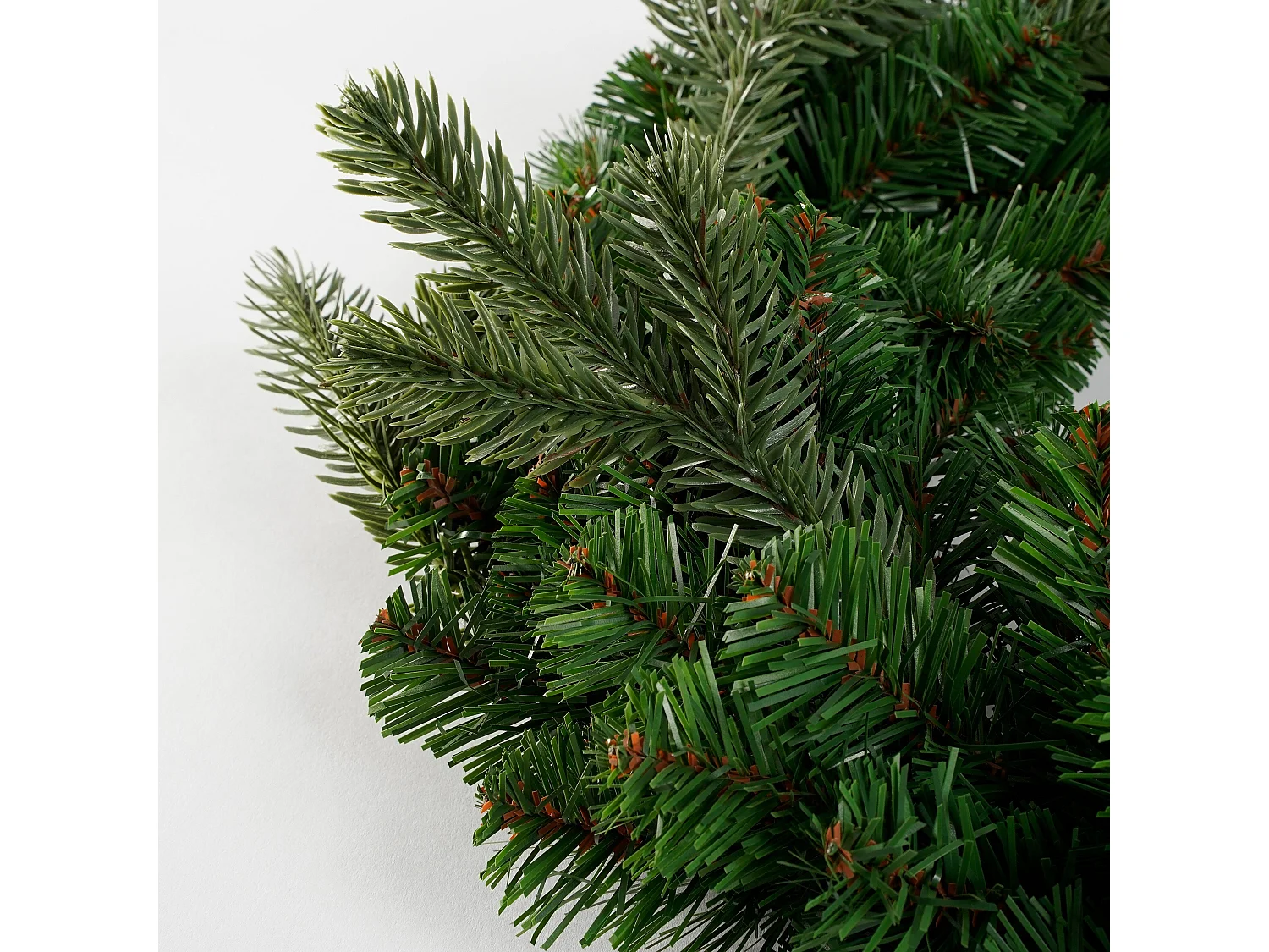 Couronne de Noel en pvc/pe - Ø60 - Vert - SHERWOOD
