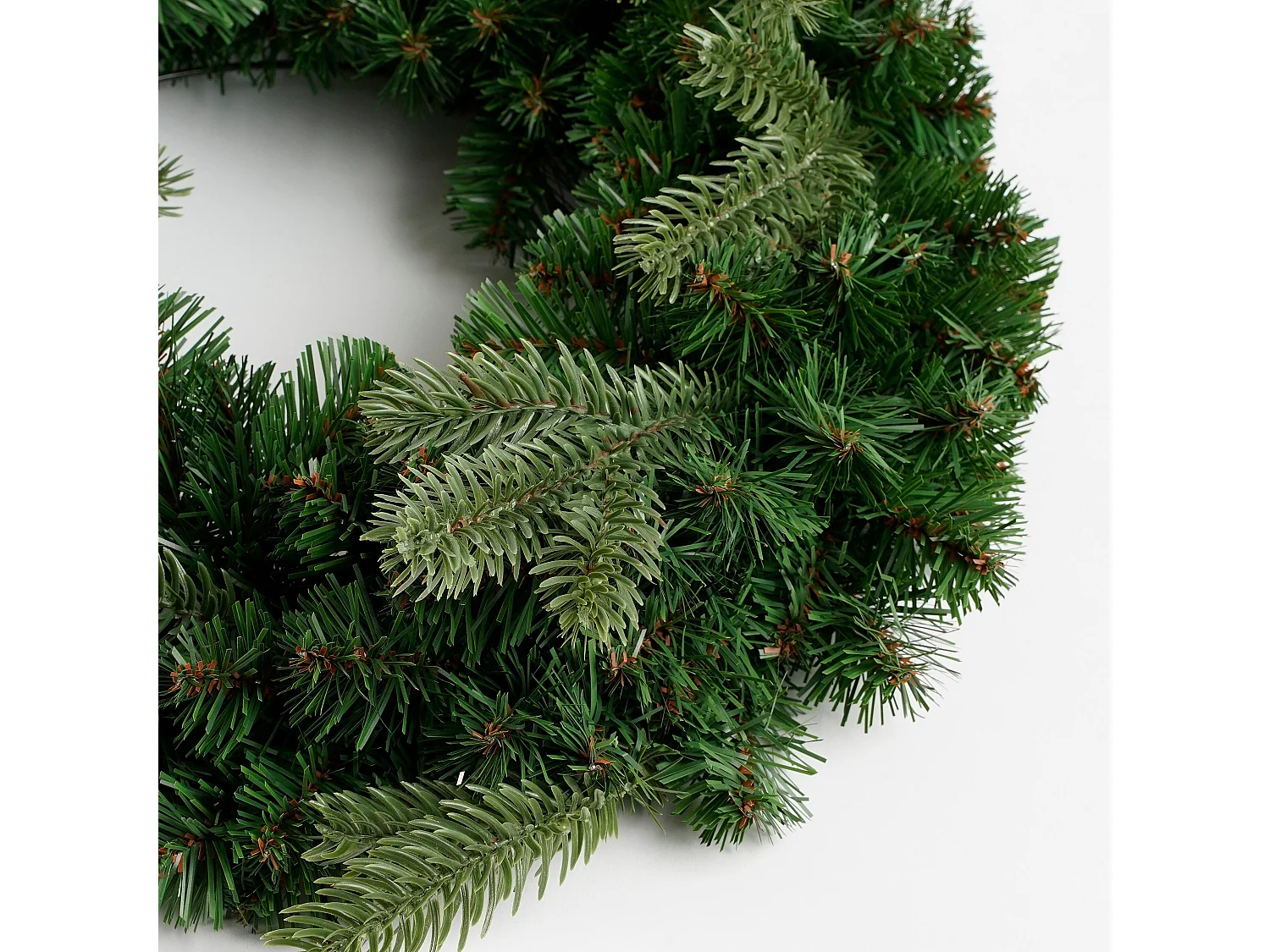 Couronne de Noel en pvc/pe - Ø60 - Vert - SHERWOOD