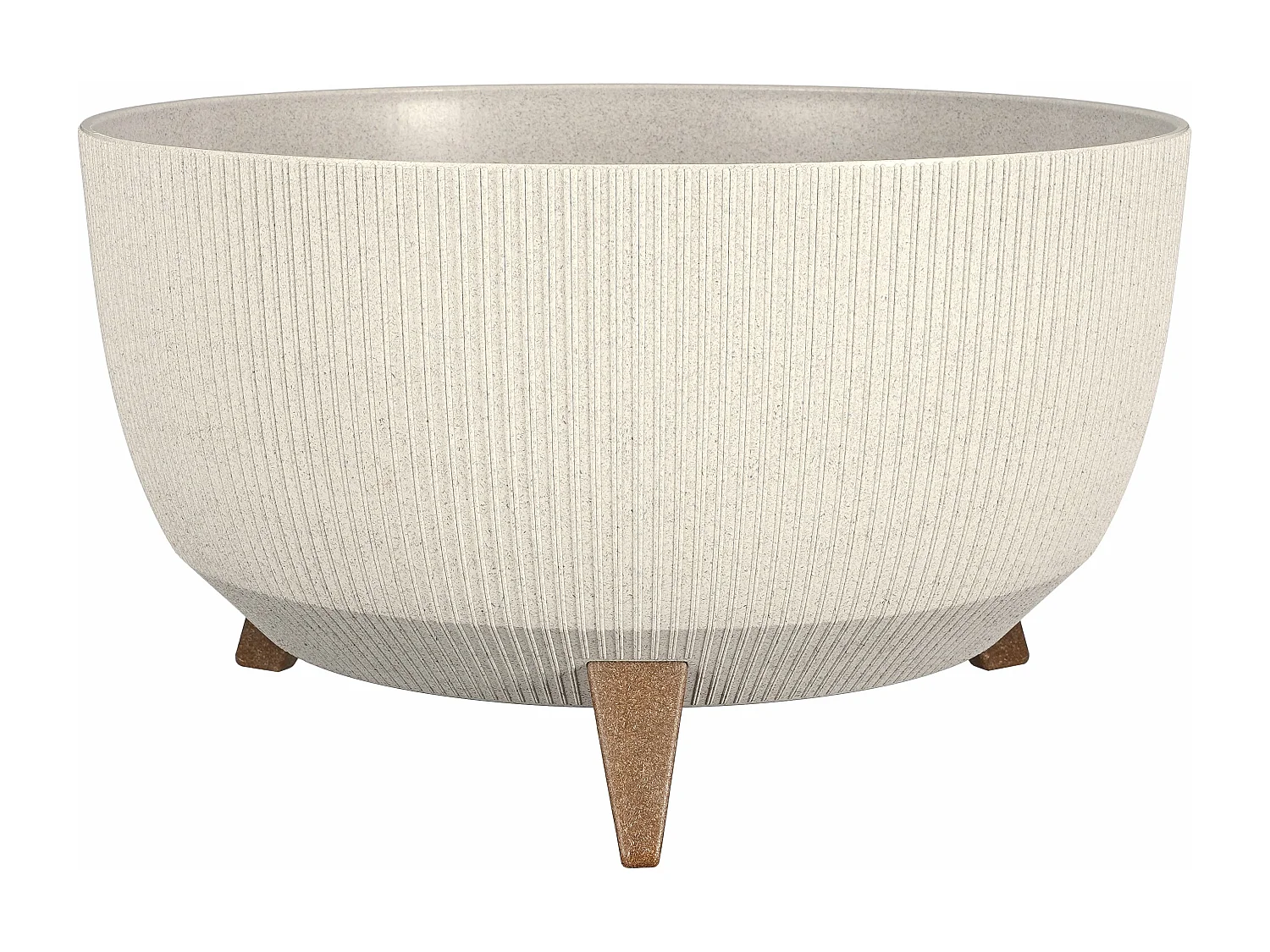 Pot de fleurs d'interieur  en polypropylène - 22 x Ø47 - Blanc cassé - DOPPIO