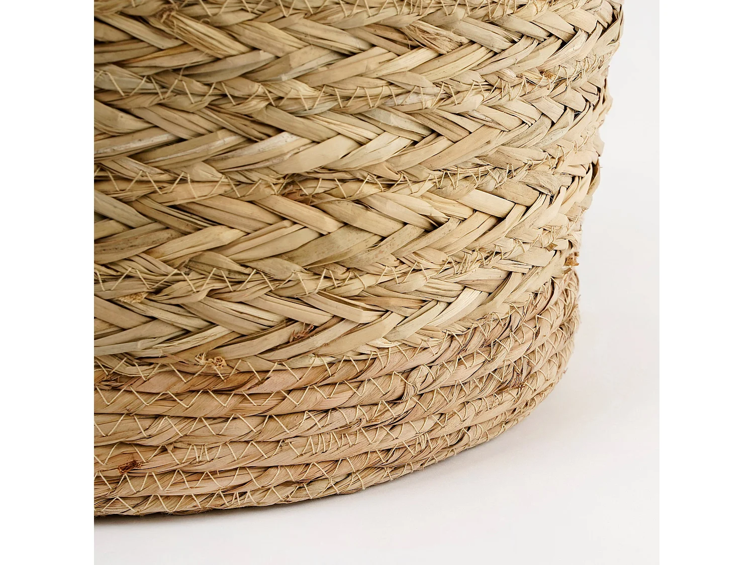 Plantenmand set van zeegras en plastic - 28 x Ø30 - Lichtbruin - ANNE