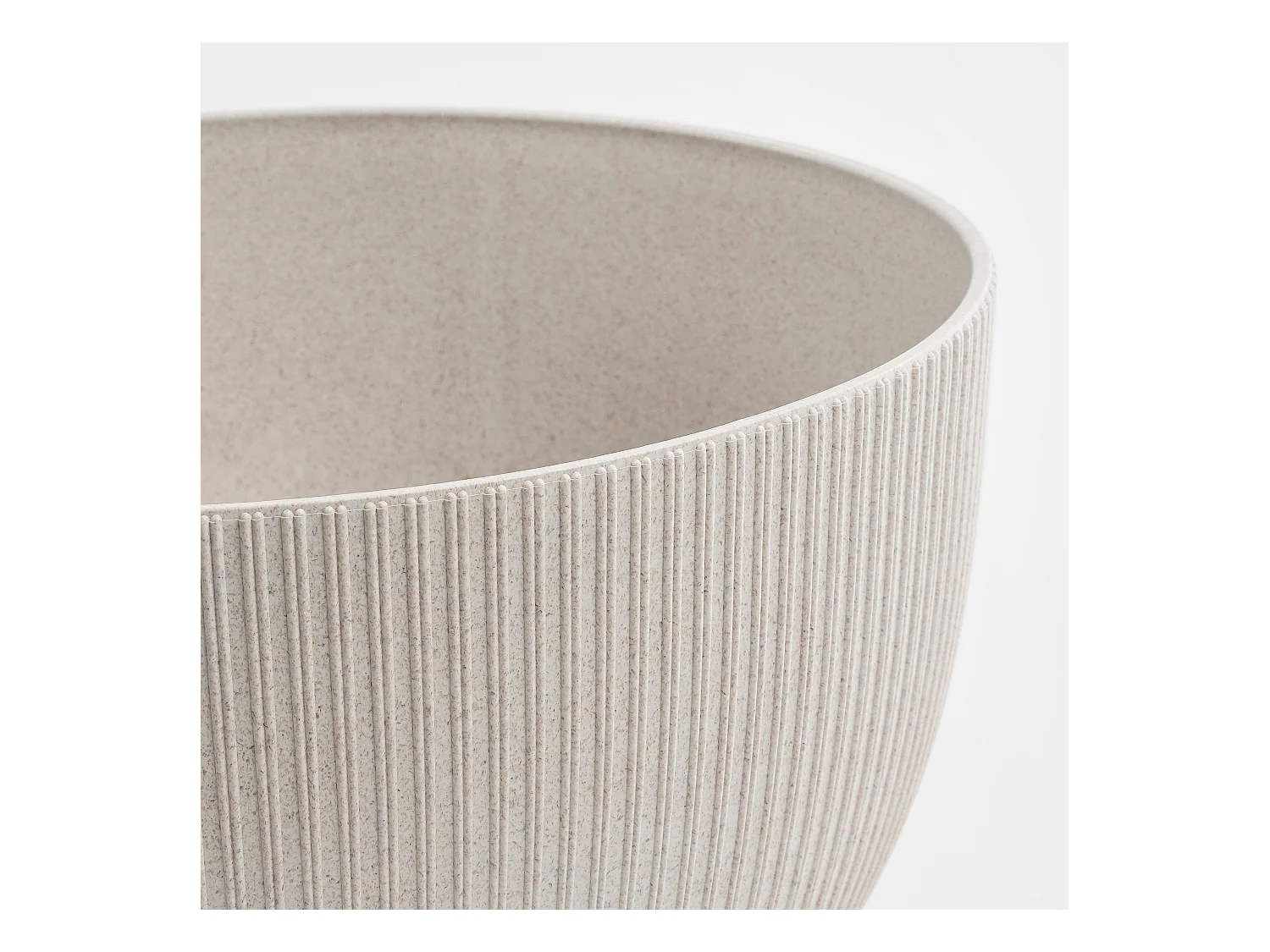 Pot de fleurs d'interieur  en polypropylène - 20.5 x Ø40 - Blanc cassé - DOPPIO