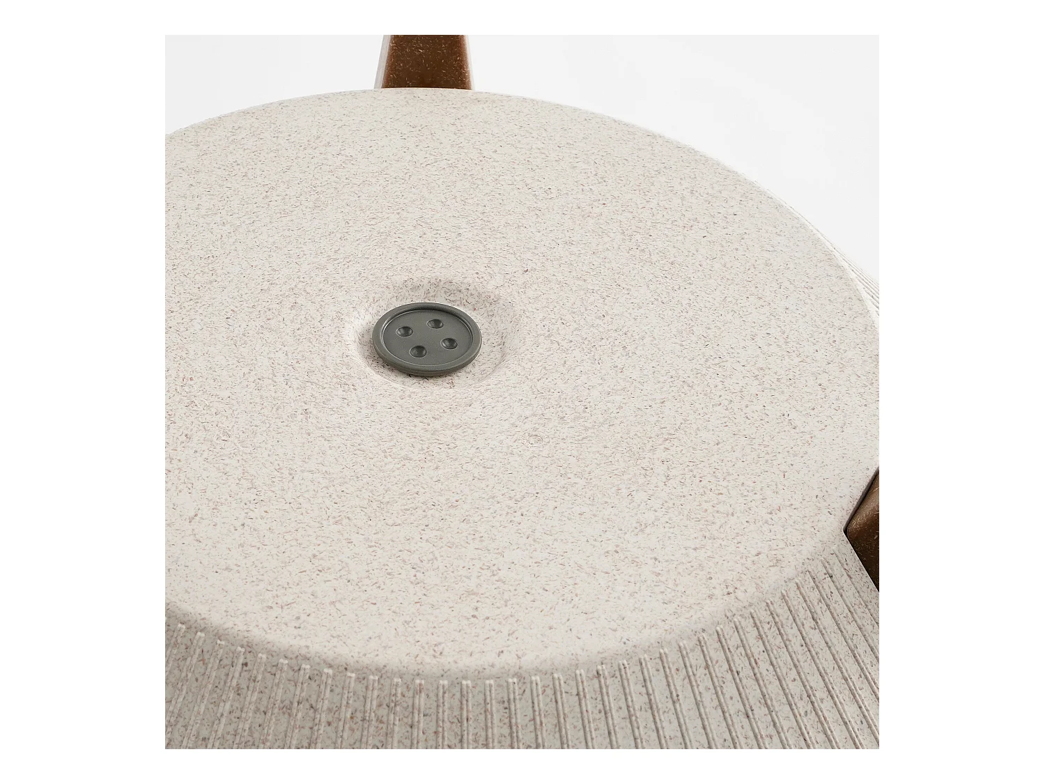 Pot de fleurs d'interieur  en polypropylène - 20.5 x Ø40 - Blanc cassé - DOPPIO