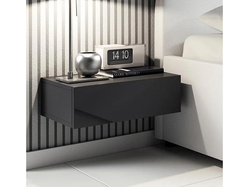 Mesita de noche para Dormitorio en Negro 46x34x15cm Europa