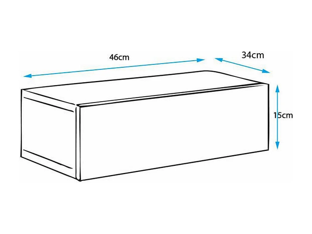 Lot 2 Tables de chevet pour Chambre à coucher en Blanc 46x34x15cm Europa
