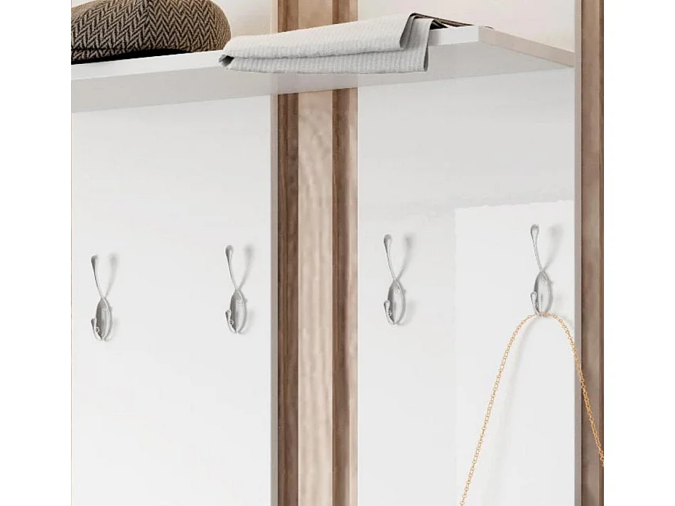 Conjunto recibidor para Entrada Pasillo en Blanco con LED 105x24x89cm Paola