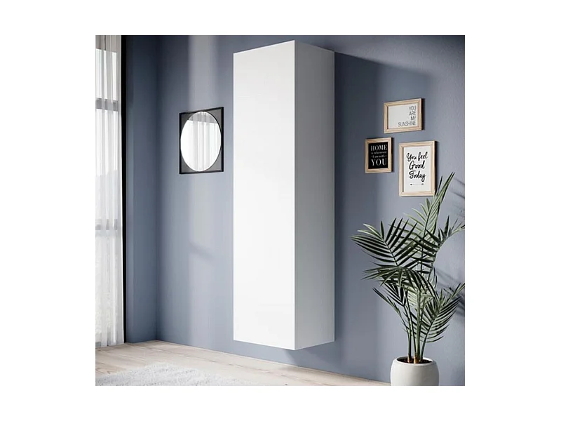 Armario colgante para Salón comedor en Blanco 40x29x165cm Eliot