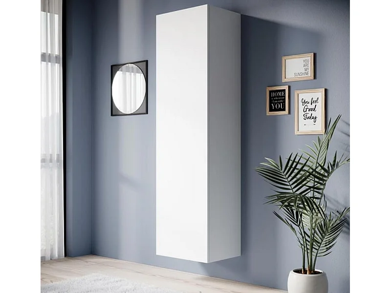 Armario colgante para Salón comedor en Blanco 40x29x165cm Eliot