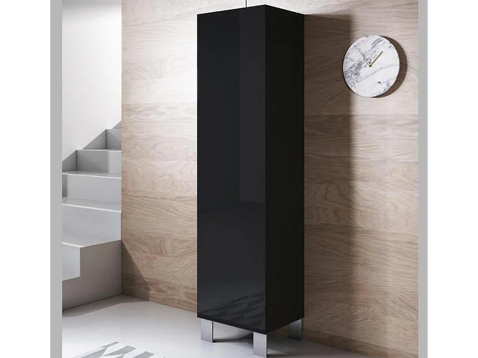 Vitrina para Salón comedor en Negro 40x29x177cm Luke V4